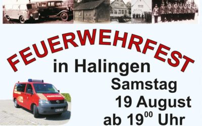 Einladung zum Feuerwehrfest Halingen