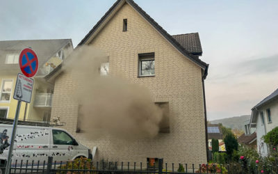 Zimmerbrand in einem Wohnhaus